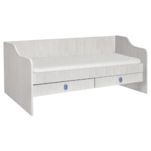 Κρεβάτι με δύο συρτάρια Numero 2F άσπρος δρύς/ μπλε 205x102,5x90