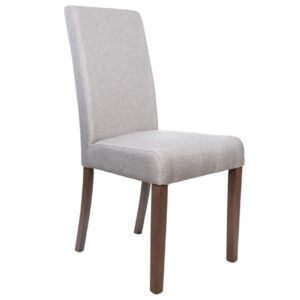 Καρέκλα τραπεζαρίας BM-LATINA με ύφασμα bombay 06 γκρι και χρώμα ποδιού orah καρυδί