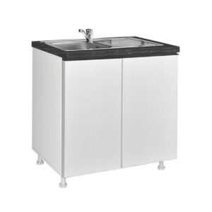 Επιδαπέδιο ντουλάπι νεροχύτη κουζίνας LINA D80 S Λευκό 80x60x85εκ.