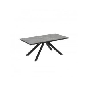 Επεκτεινόμενο κεραμικό τραπέζι δείπνου EKIN Γκρι μάρμαρο 180+30+30x90x76