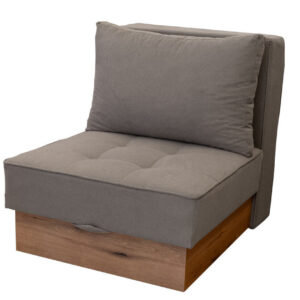 Πολυθρόνα κρεβάτι MD- San με αποθήκευση γκρι 90x110x100