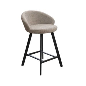 Μεταλλικό σκαμπό μπαρ SAKI Γκρεζ Glow 4 52x52x75/108