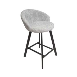 Μεταλλικό σκαμπό πάσου κουζίνας SAKI Γκρι Glow 15 52x52x65/98