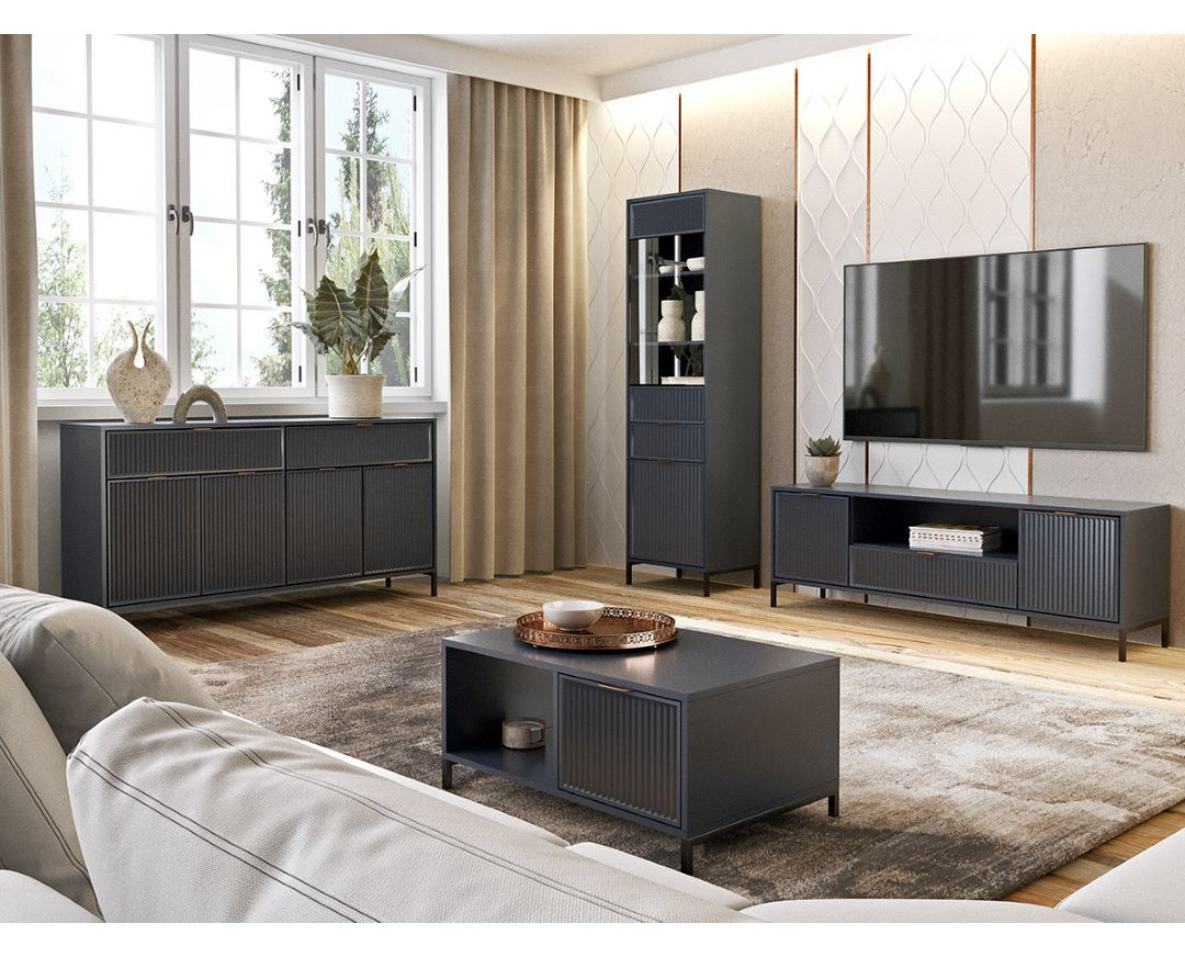 Έπιπλο TV LINKA 165 μπλε indigo 165x41x56 - Image 2
