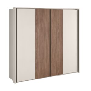 Συρόμενη ντουλάπα DELUXE καρυδί/ κασμίρ 229x64x221,5