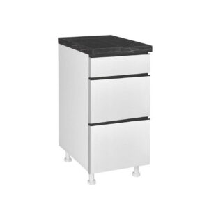 Επιδαπέδια συρταριέρα κουζίνας LINA D40 3F B Λευκό 40x60x85εκ.