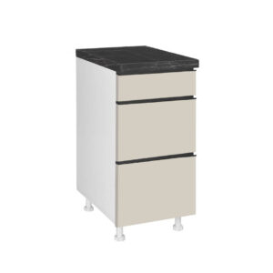 Επιδαπέδια συρταριέρα κουζίνας LINA D40 3F B Μπεζ 40x60x85εκ.