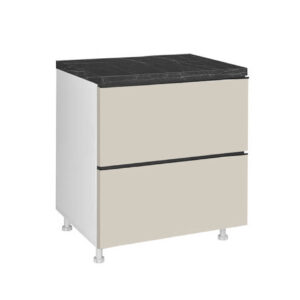 Επιδαπέδια συρταριέρα κουζίνας LINA D60 2F PL BOX Μπέζ 60x60x85εκ.