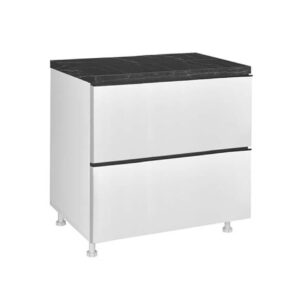 Επιδαπέδια συρταριέρα κουζίνας LINA D80 2F PL BOX Λευκό 80x60x85εκ.