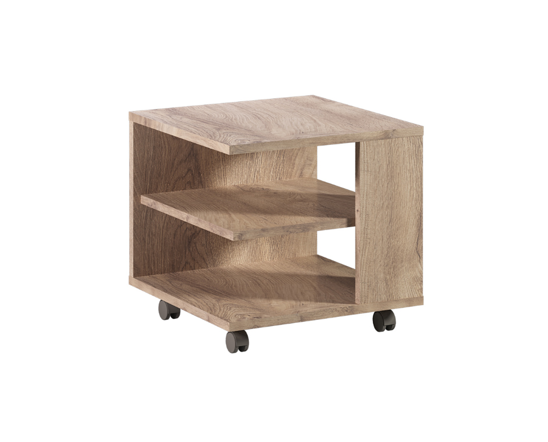 Τραπεζάκι τροχήλατο Kinder premium δρυς 45x45x43