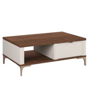 Τραπέζι σαλονιού MANILA καρυδί/ κασμίρ 95x60x36,5