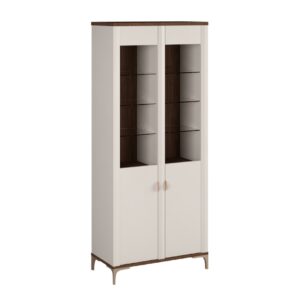 Βιτρίνα ψηλή MANILA καρυδί/ κασμίρ 80x40x190