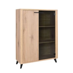 Βιτρίνα χαμηλή MALAGA κανέλα 90,5x35x129