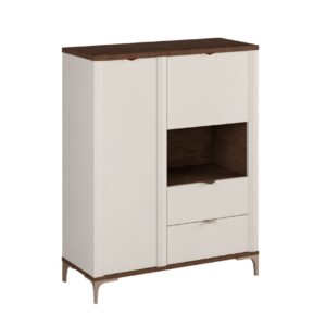 Βιτρίνα χαμηλή MANILA καρυδί/ κασμίρ 98x40x125