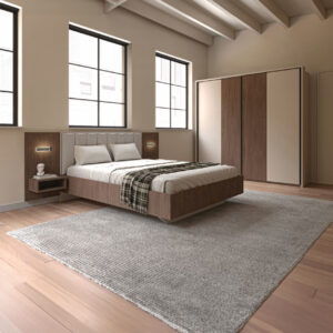 Επιτοίχιο κομοδίνο DELUXE καρυδί 50x28,4x102